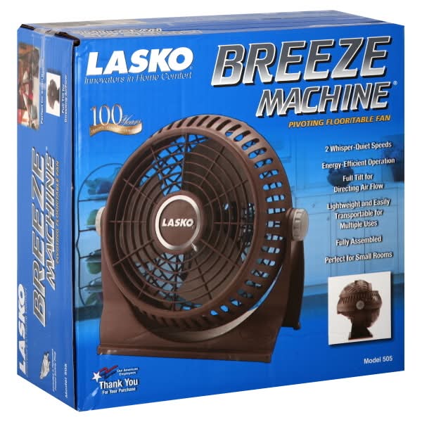 Lasko Breeze Machine Table Fan 505, Black
