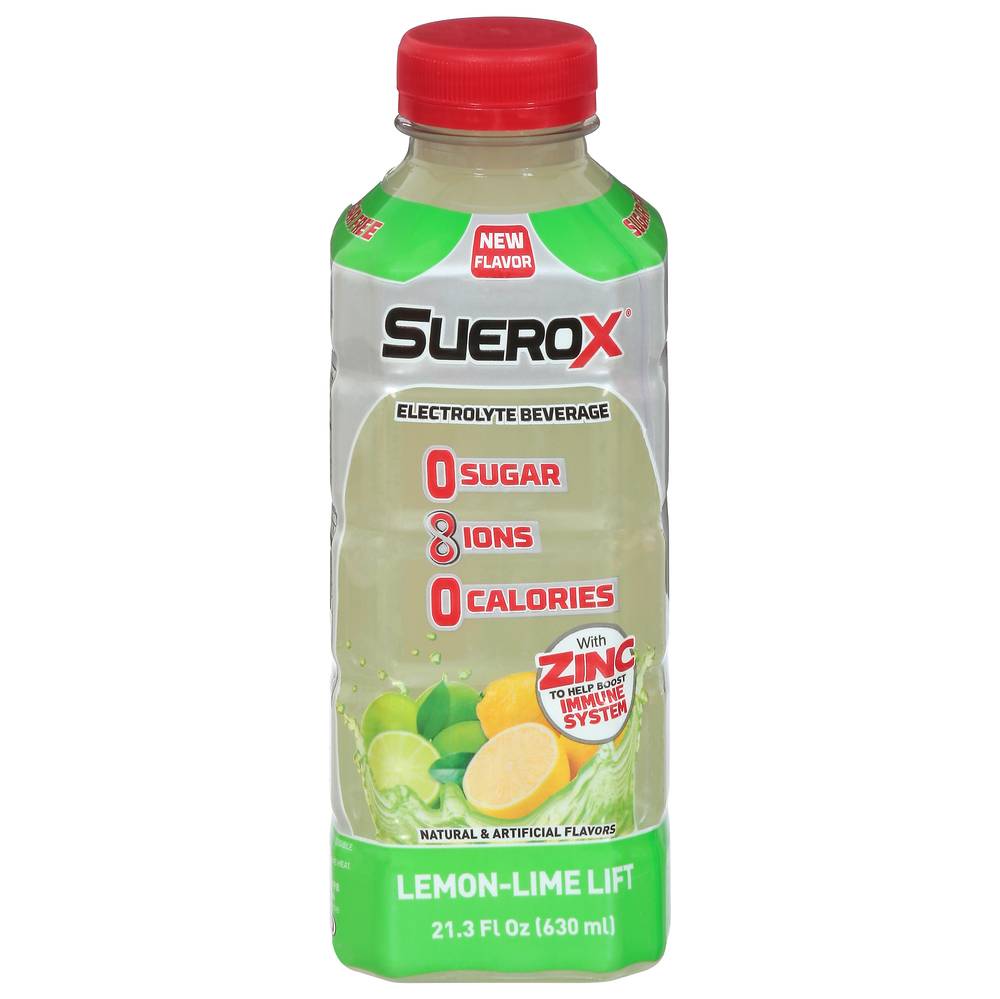 Suerox Electrolyte Drink, Lemon-Lime (12 x 22.2 oz)