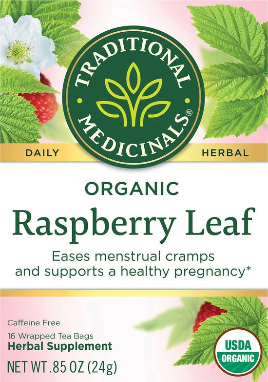 Traditional Medicinals Organic Raspberry Leaf Tea Bags (16 ct) (0.85 oz)