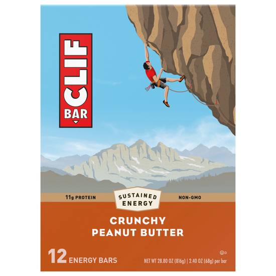Clif Bar Crunchy Peanut Butter Energy Bars (12 ct)