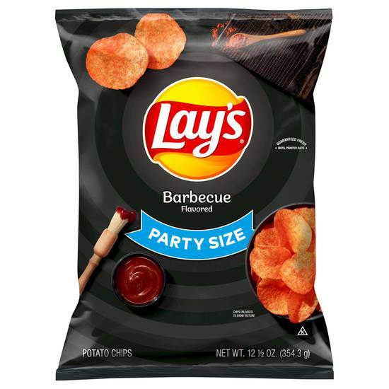 Lay's Party Size Barbecue Flavored Potato Chips