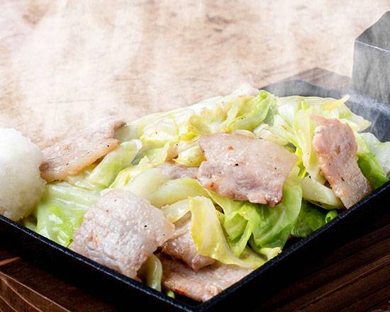 豚カルビの旨塩ポン酢鉄板焼き Salty Ponzu Pork Kalbi Griddle Stir-Fry