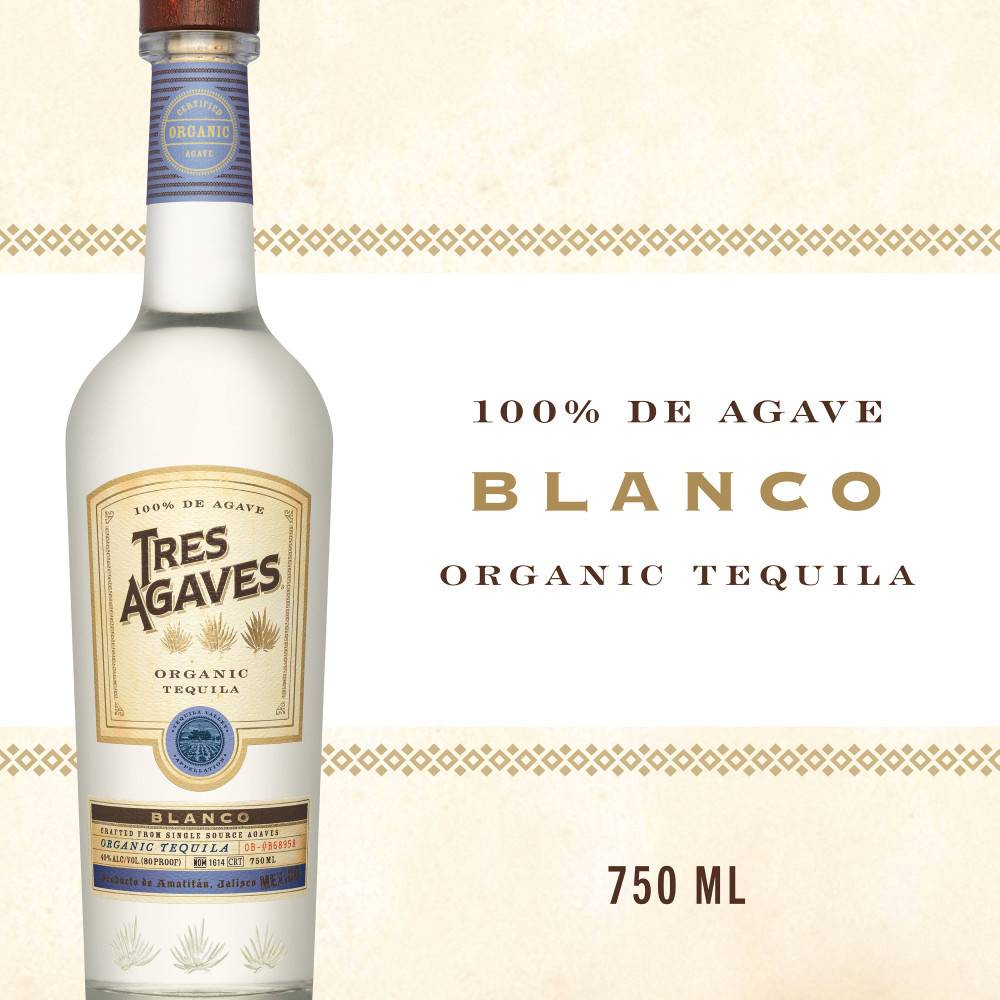 Tres Agaves Organic Blanco Tequila (750 ml)