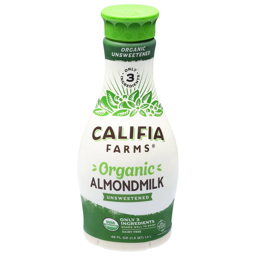 Califia Farms Organic Unsweetened Almondmilk (48 fl oz)