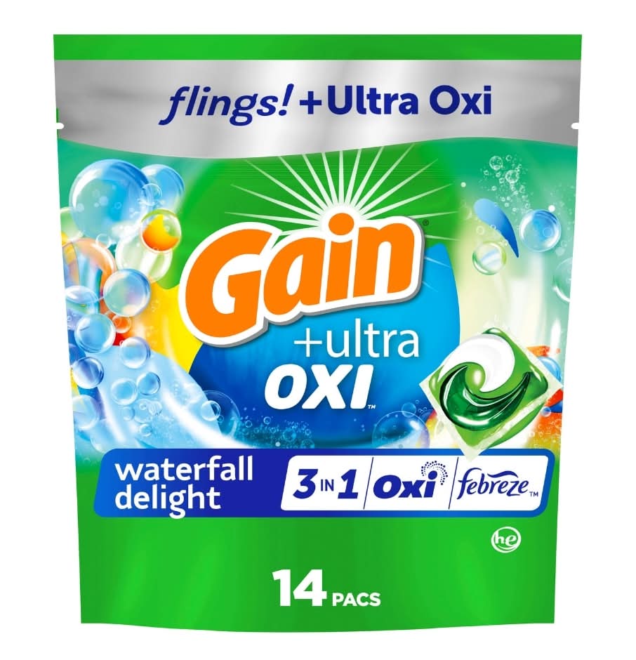 Gain 3-In-1 Flings Ultra Oxi Laundry Detergent (14 ct)
