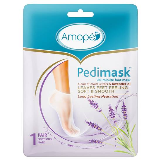 Amope Pedimask, 20-minute foot mask, 1 Pair