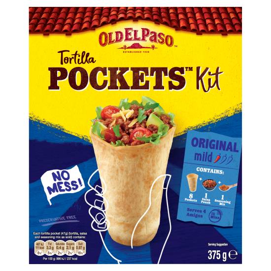 Old El Paso Tortilla Pockets Kit Original (8 pcs)