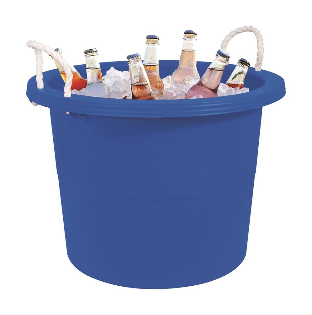 Gracious Living 17.8 Gal Blue Utility Tote 16.75 In. H X 22.5 In. W X 22.5 In. D