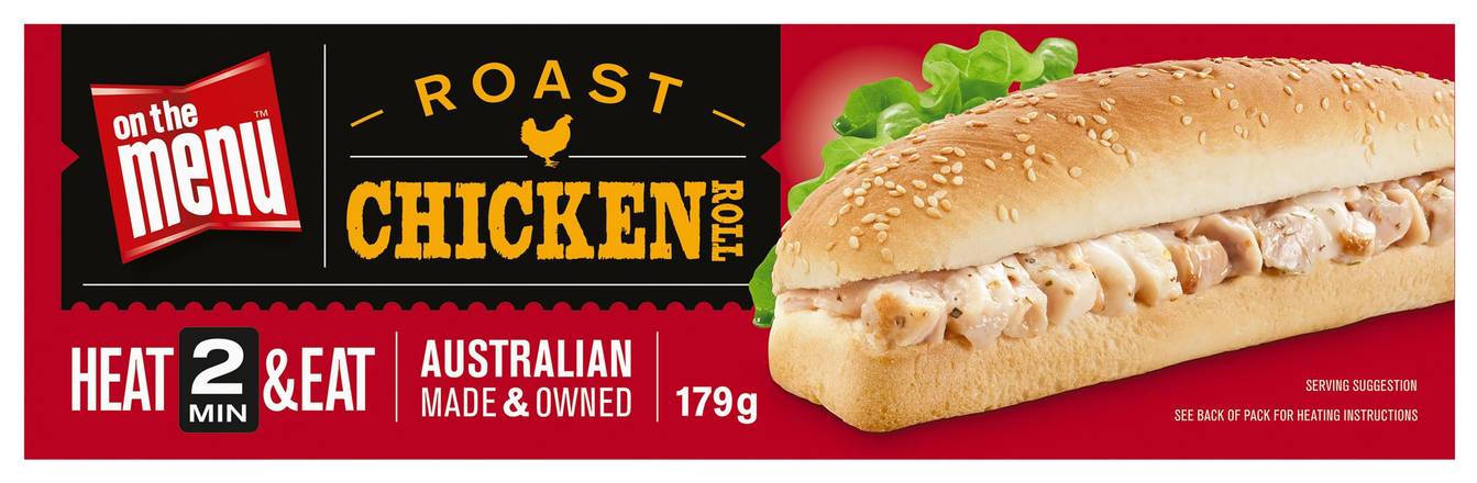 On The Menu Roast Chicken Roll 179g