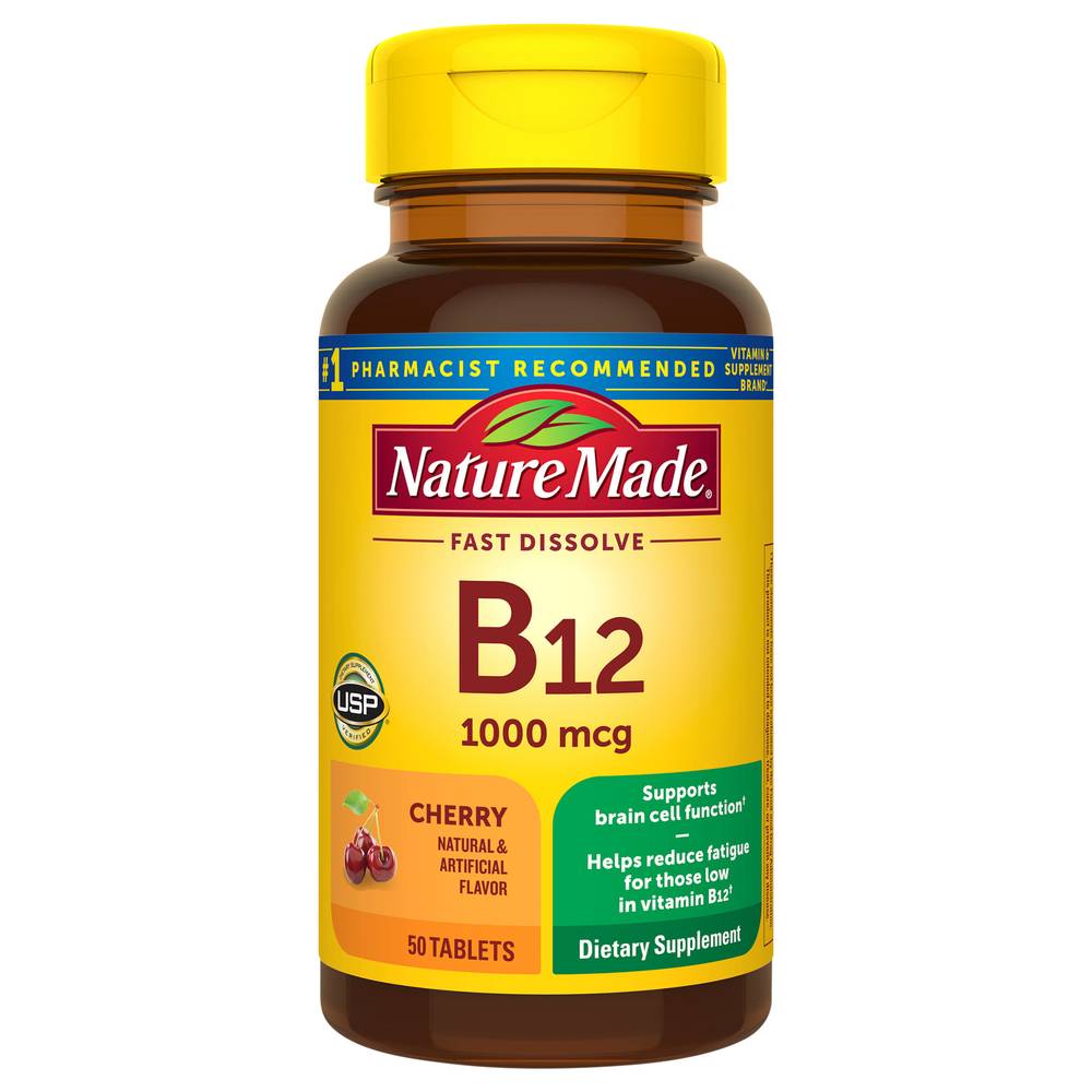 Nature Made Sublingual B12 1000 Mcg Cherry Flavor Supplement (1.2 oz)