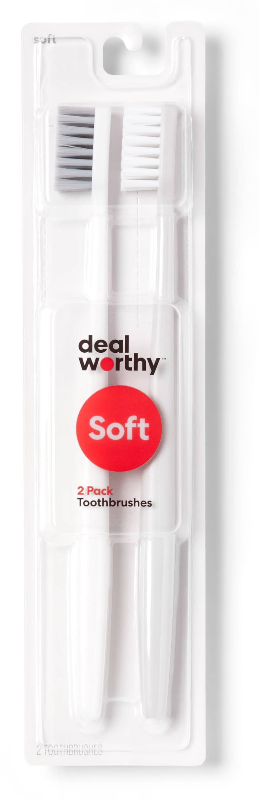 Dealworthy Basic Manual Soft Toothbrushes (2 ct)