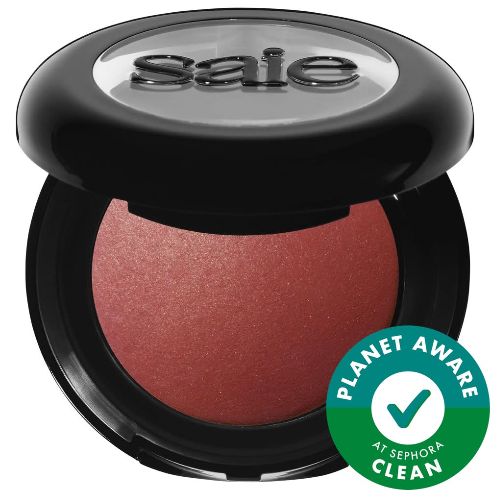 Saie SuperSuede™ Radiant Talc-Free Baked Powder Blush Vino