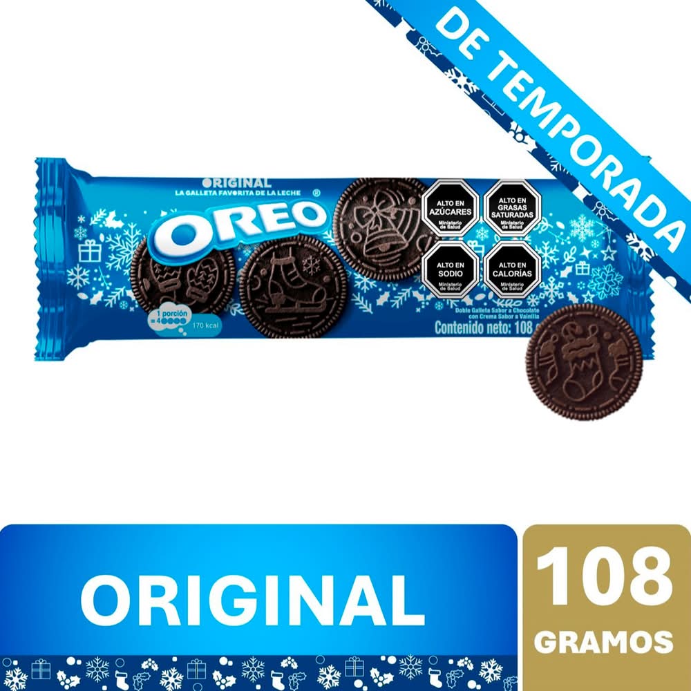 Oreo · Galletas doble con crema - Chocolate-Vainilla (4 un)