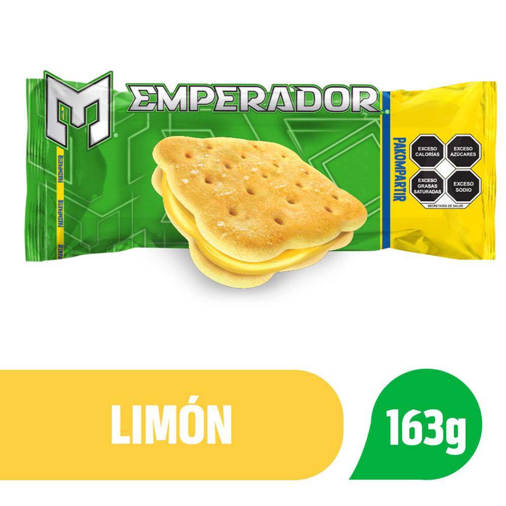 Emperador galletas piruetas sabor limón (bolsa 163 g)