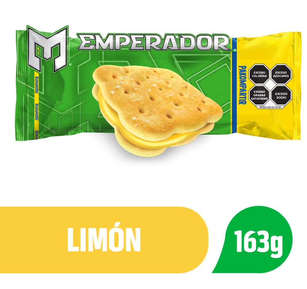 Emperador · Piruetas galletas rellenas, limón (163 g)
