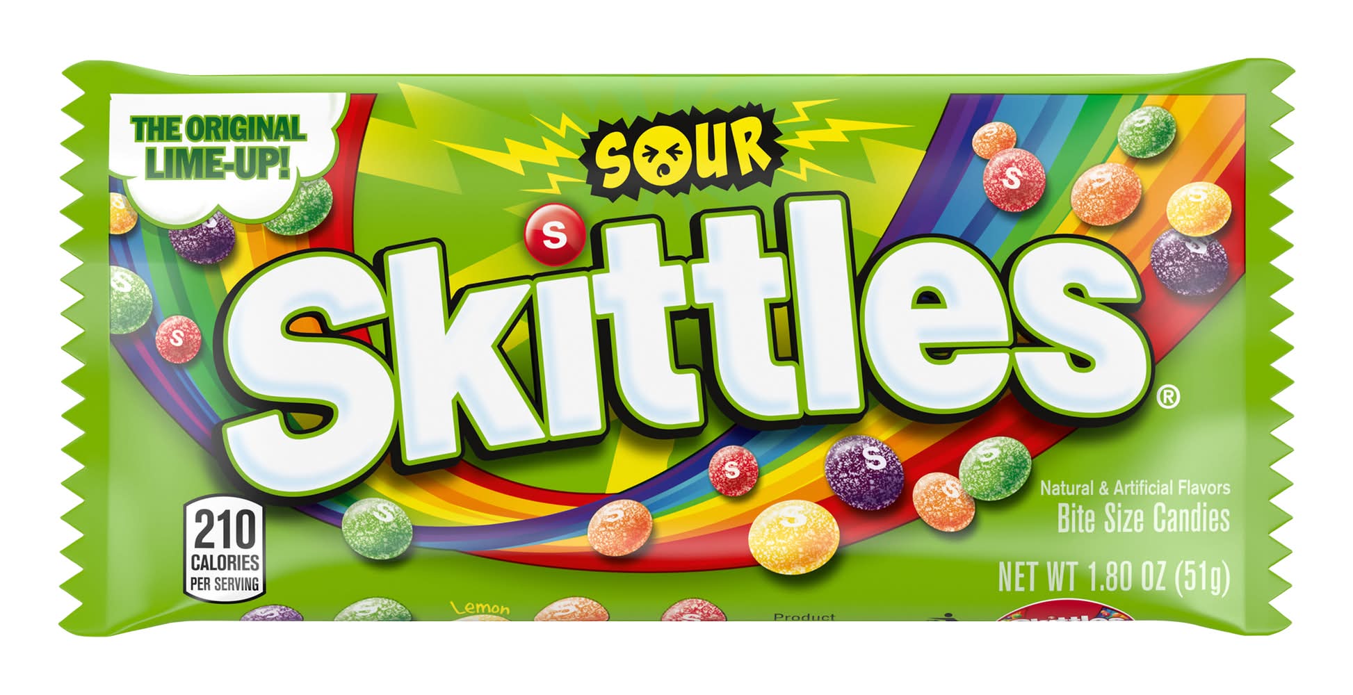 SKITTLES Sour Candy, Full Size, 1.8 oz Bag