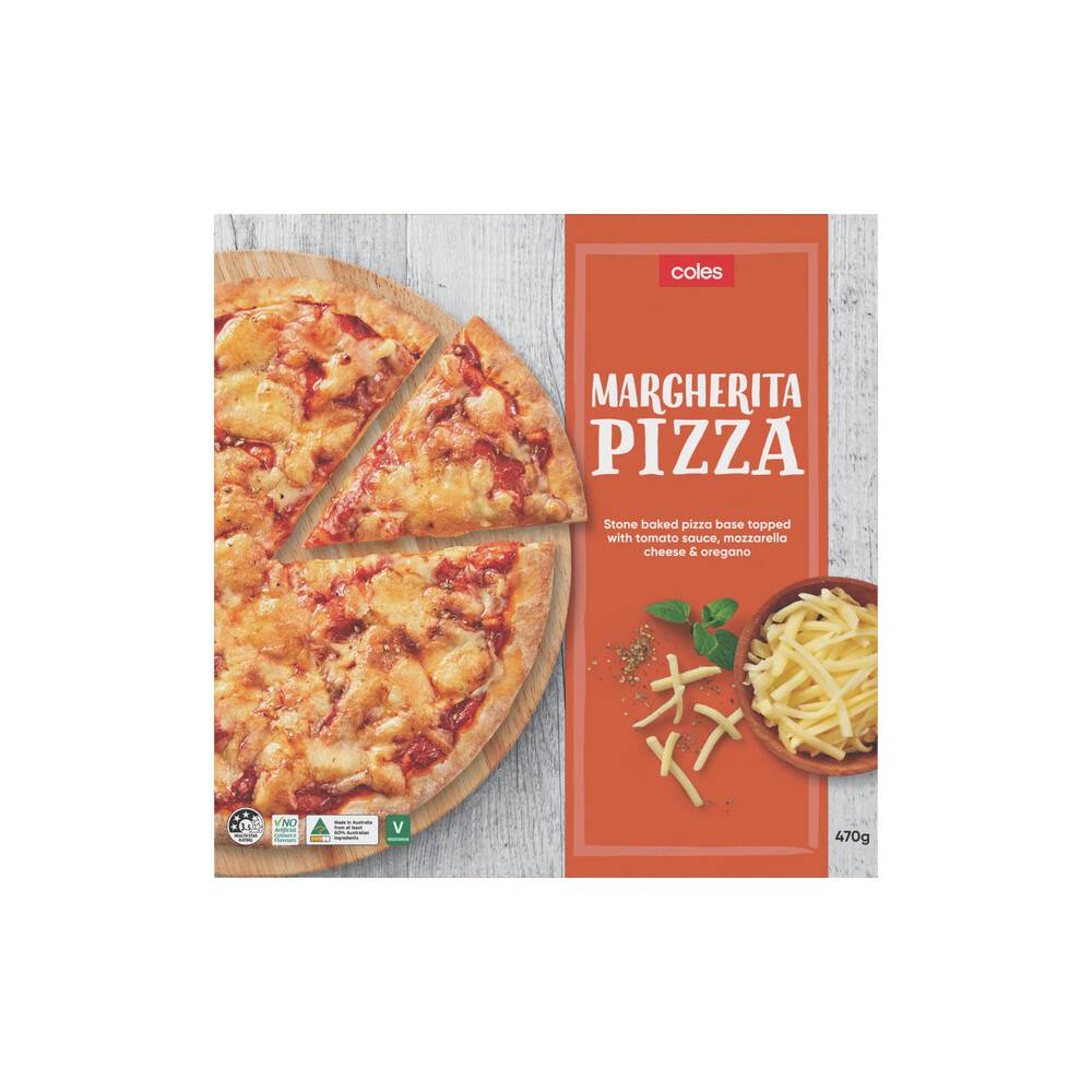 Coles Margherita Pizza 470g