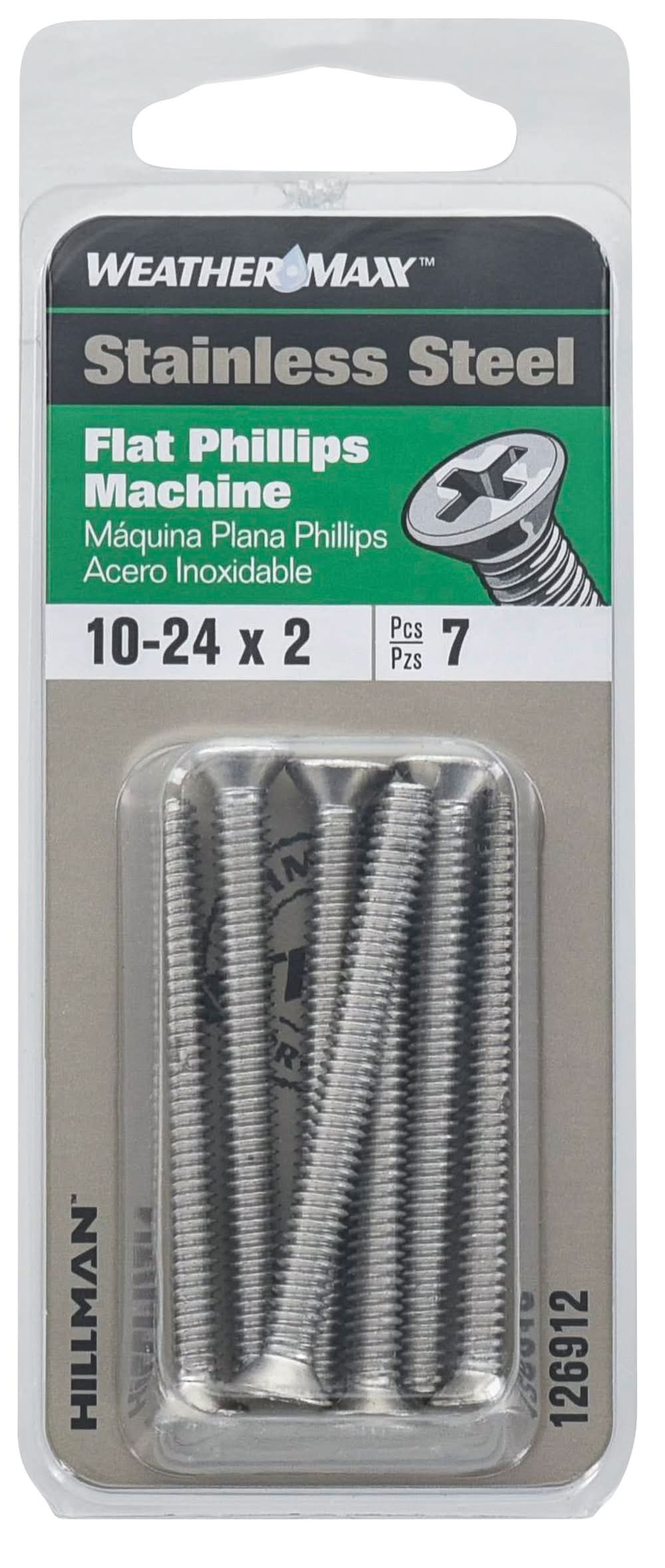 Hillman #10 - 24 x 2-in Phillips -Drive Machine screws ( 7 -Count )