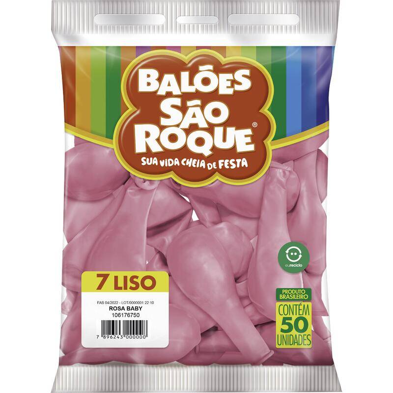 São roque balão imperial n.7 rosa baby (50 unidades)