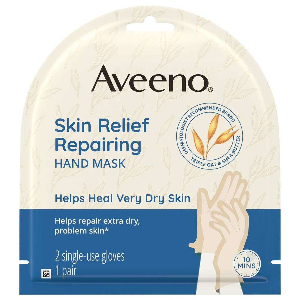 Aveeno Prebiotic Oat & Shea Butter Repairing Cica Hand Mask (1.3 oz)