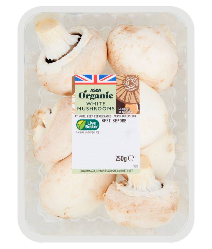 ASDA Organic White Mushrooms