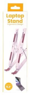 Vivitar Aluminum Laptop Stand, Light Pink
