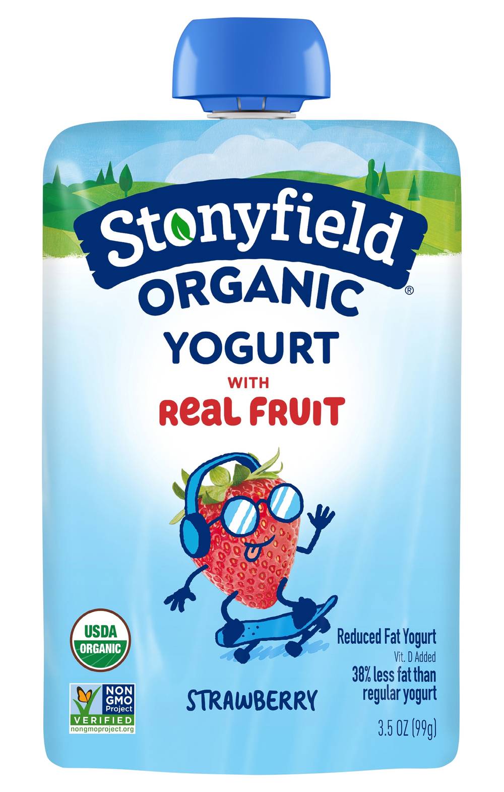 Stonyfield Organic Kids Strawberry Lowfat Yogurt (3.5 oz)