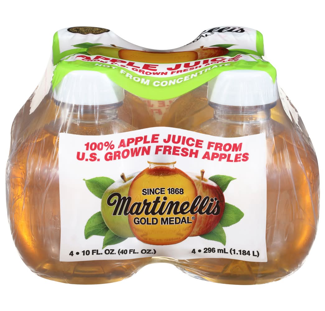 Martinelli's Gold Medal 100% Apple Juice (4 x 10 fl oz)