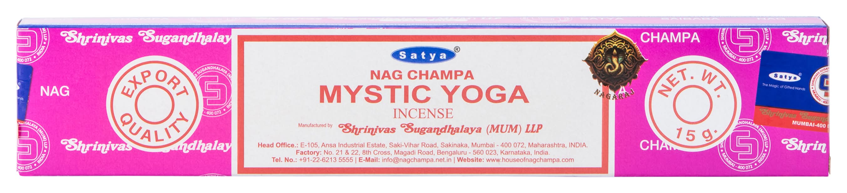 Satya® Naga Champa Mystic Yoga Incense Mystic Yoga