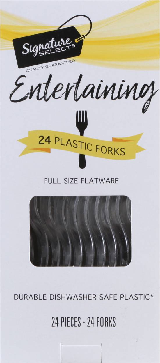 Signature Select Entertaining Plastic Forks (24 forks)