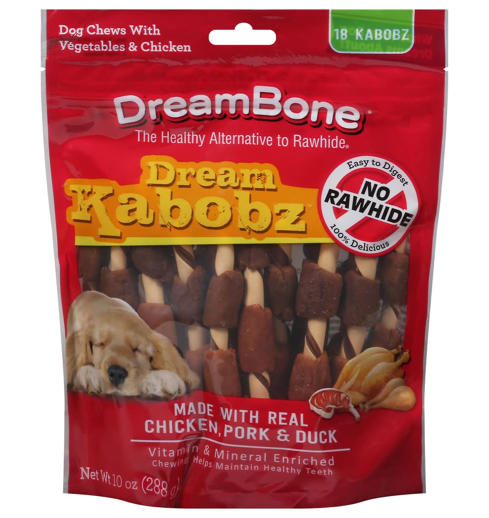 DreamBone Kabobz Dog Chews, Beef Chicken & Pork (10 oz)