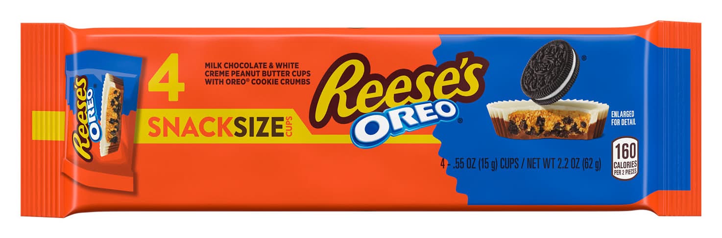 Reese's Oreo Milk Chocolate & White Creme Peanut Butter Cups (4 x 0.55 oz)