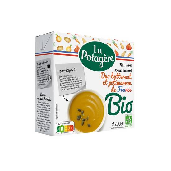 Soupe velouté butternut Bio La potagere 2x30cl