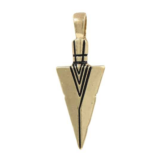 Gold Arrow Pendant By Bead Landing