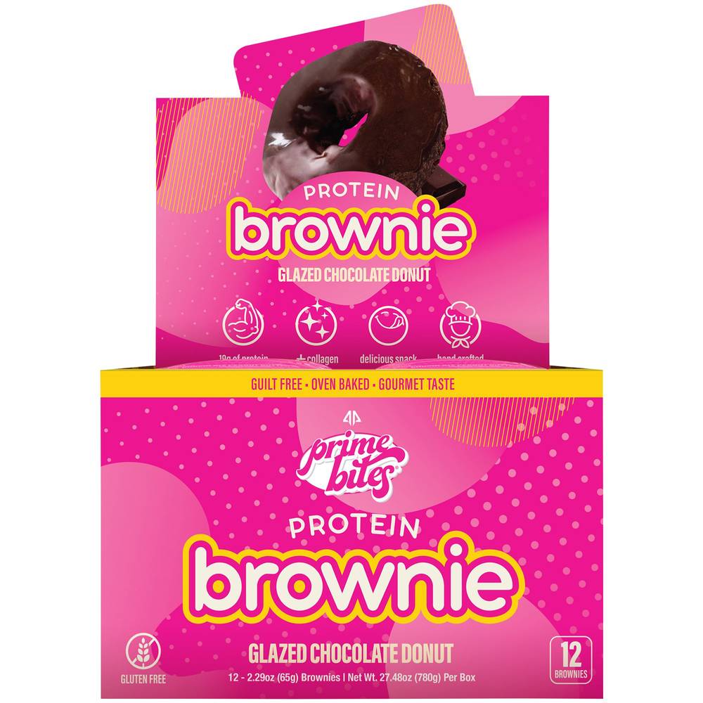 Alpha Prime Supplements Protein Brownie (12 ct) (chocolate glazed donut)