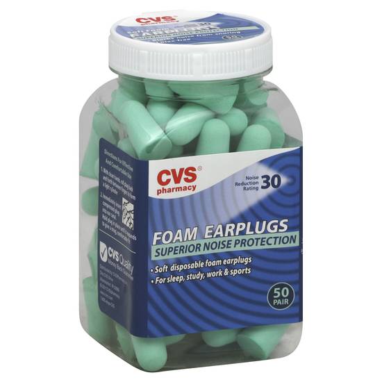 Cvs Pharmacy Foam Earplugs Superior Noise Protection (teal green)