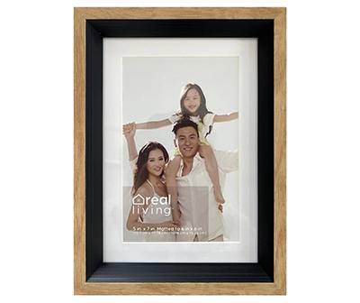 Brown & Black 2-Tone Picture Frame, (5" x 7")
