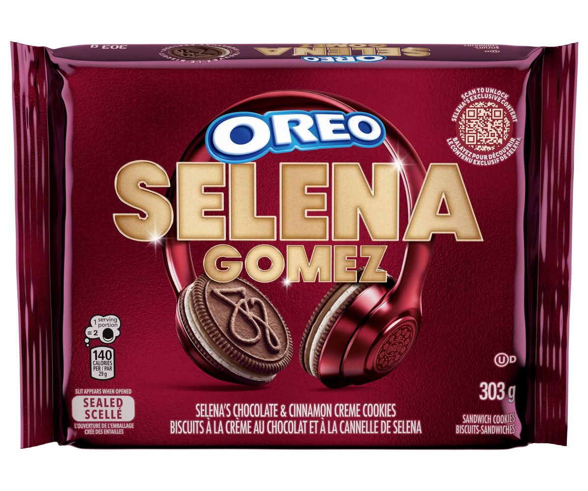 Oreo Selena Gomez Sandwich Creme Cookies, Chocolate-Cinnamon (0.3 kg)