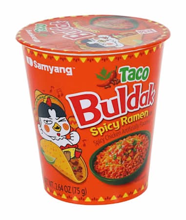 Taco Buldak Spicy Ramen Cup 2.6oz Taco Buldak