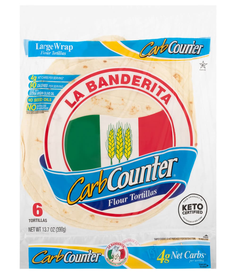 La Banderita Carbcounter Large Wrap Tortillas (13.8 oz)