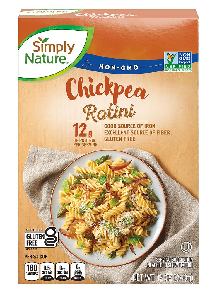 Simply Nature Gluten Free Rotini Pasta, Chickpea (12 oz)