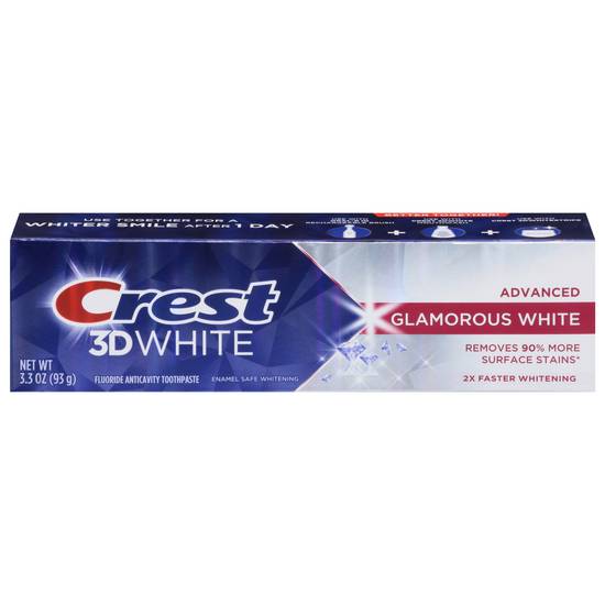Crest D White Glamorous White Advanced Fluoride Anticavity Toothpaste