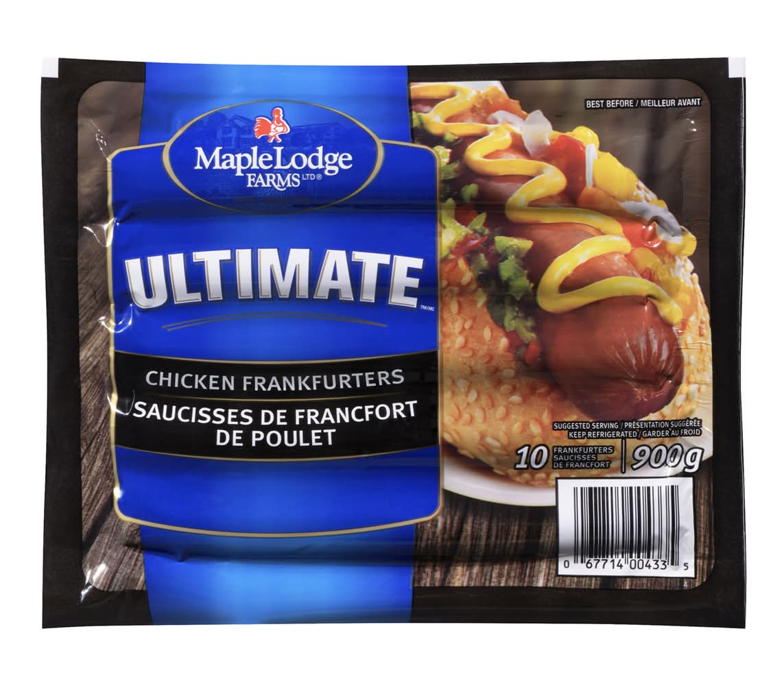 Maple Lodge Farms Ultimate Chicken Frankfurters (900 g, 10 ct)