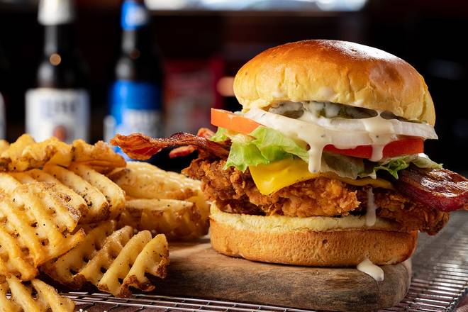 Order Fried Parmesan Peppercorn Chicken Sandwich food online from Logan's Roadhouse store, Spring Hill on bringmethat.com