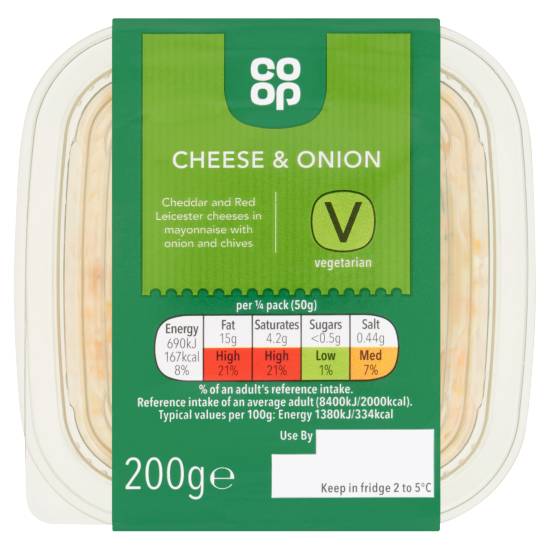 Co-op Deli Filler Cheese & Onion (200g)