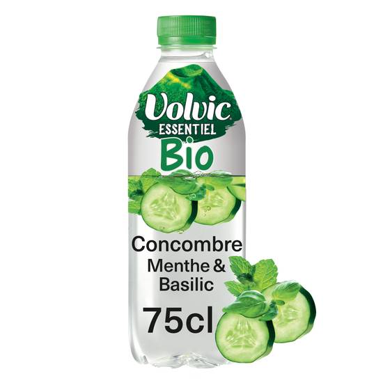 Volvic - Essentiel bio eau aromatisée concombre menthe basilic (750 ml)
