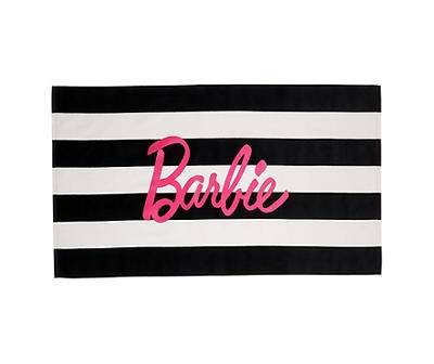 Barbie Stripe Beach Towel (black-white)