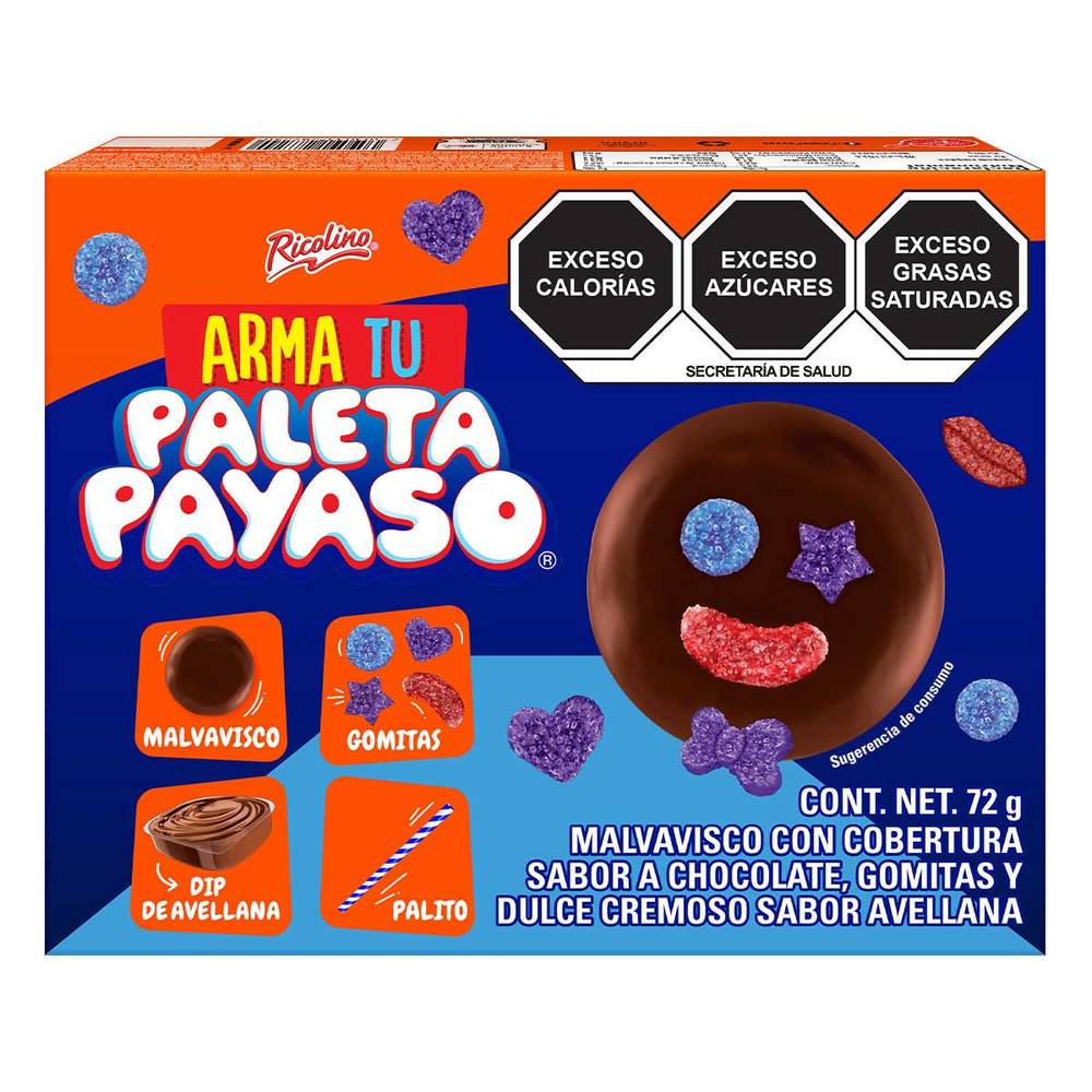 Ricolino · Kit arma tu paleta payaso (72 g)