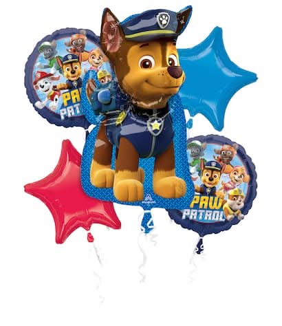 Inflated Paw Patrol 5-Piece Foil Balloon Bouquet
