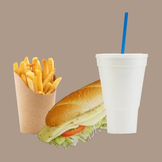 Half Mixed Cheese Sandwich with Side French Fries Combo